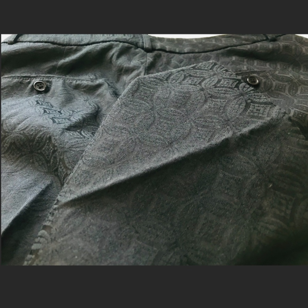 Zac & Rachel black jacquard pattern slim ankle suit pants size 10